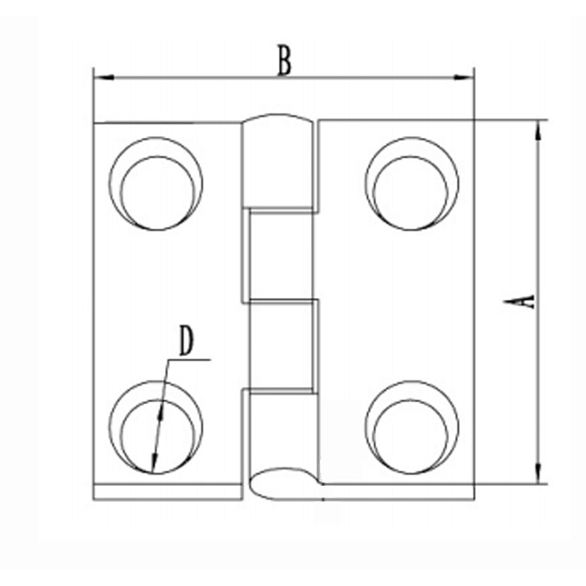 Bisagra Trem de acero inoxidable 38x38 mm