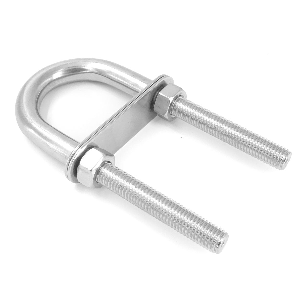 Trem U-Bügel AISI 316 mit zwei M8-Gewindeplatten - 6 Stück, 105 mm