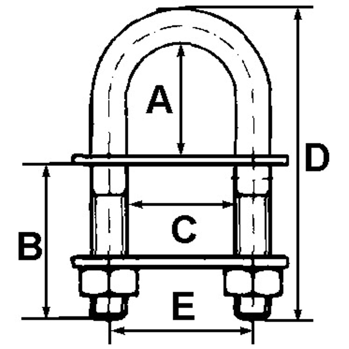 Trem Aisi 316 U-Bügel mit Gummidichtung