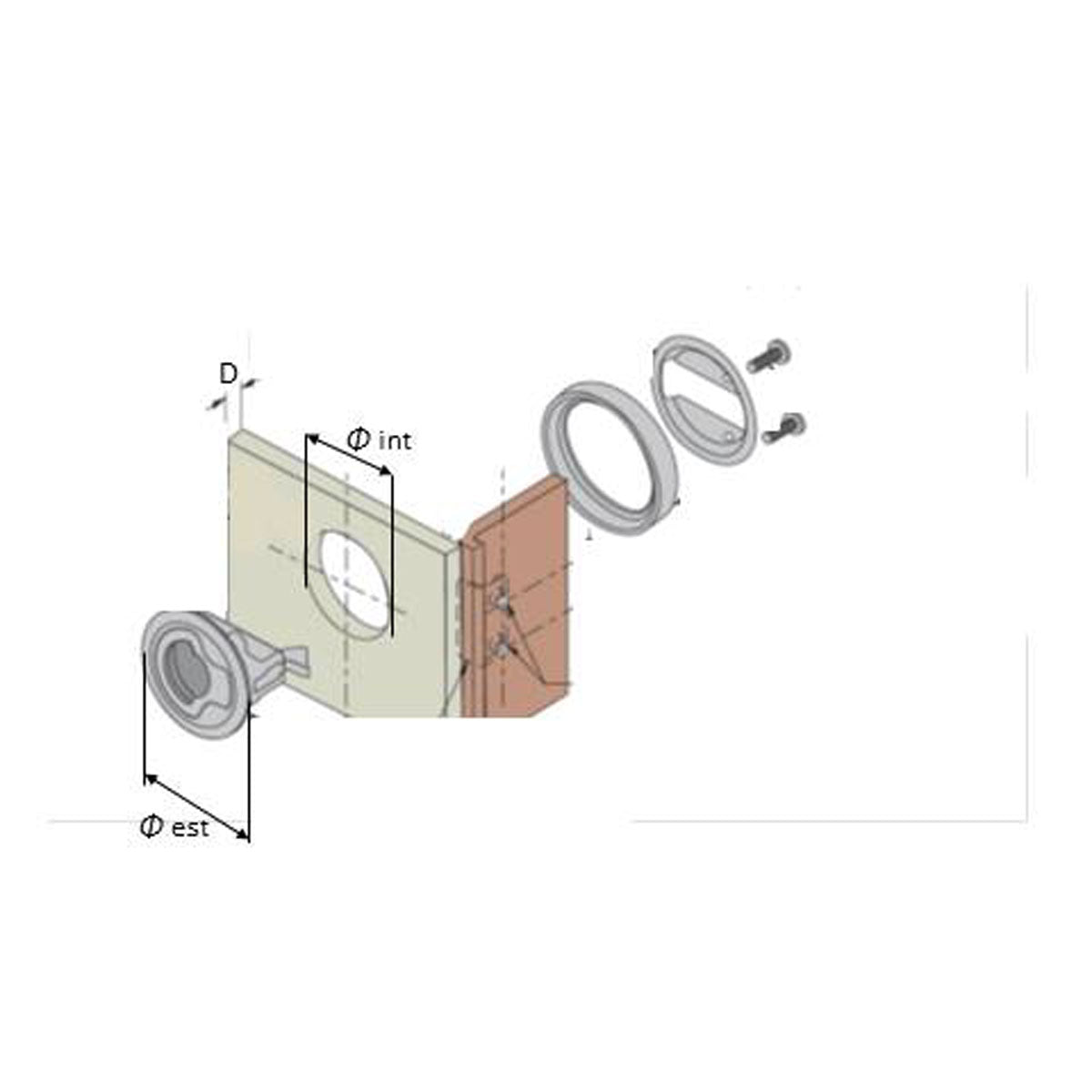 Trem Snap handle with internal opening