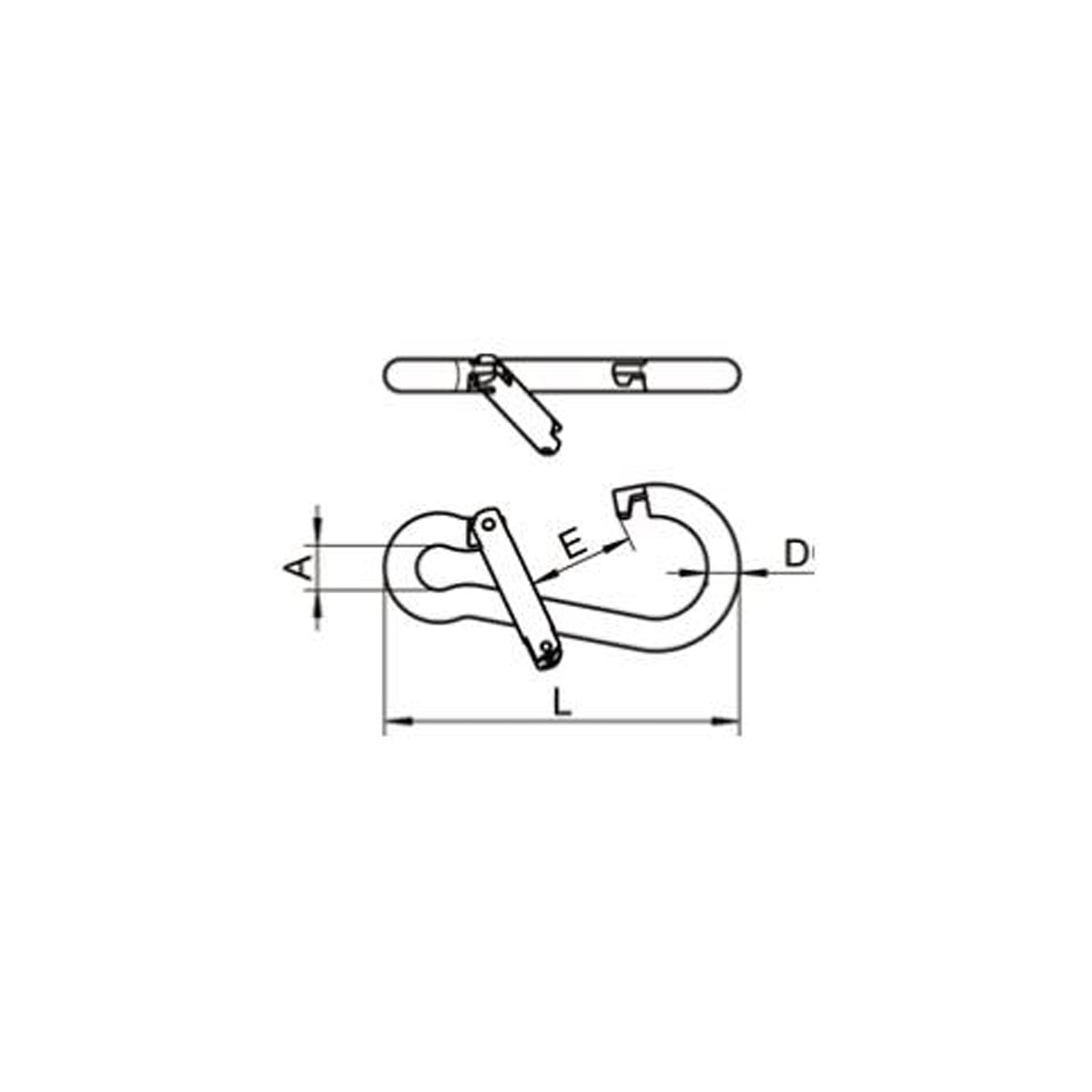 Trem Kreuzöffnungskarabiner