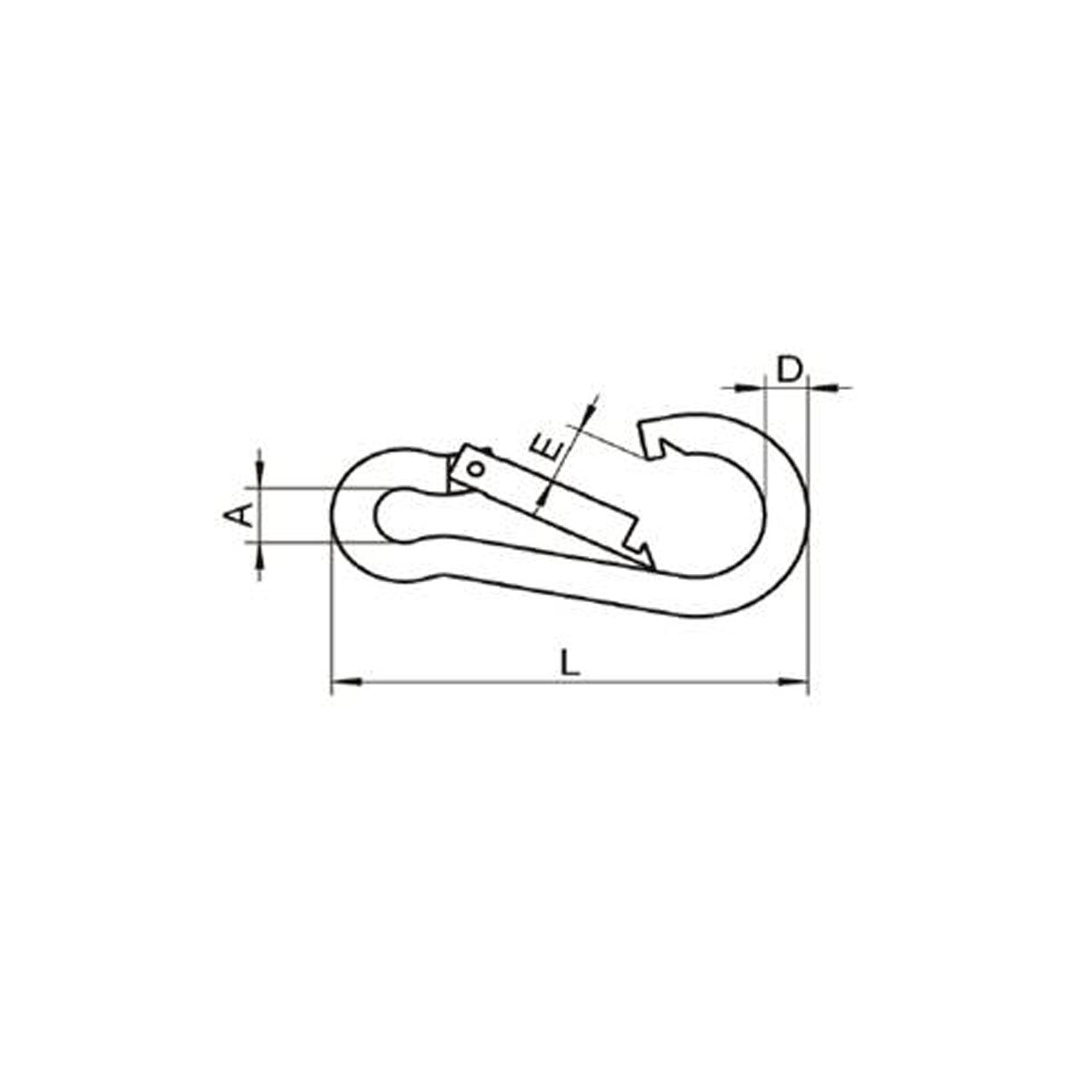 Trem verzinkter Karabiner