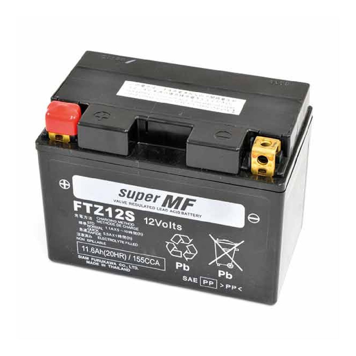 Batería precargada sellada para motocicleta Furukawa FTZ12S