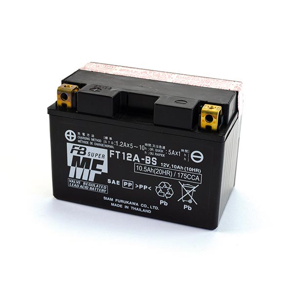 Furukawa FT12A-BS 12V/10Ah Motorradbatterie (versiegelt, Säure enthalten)