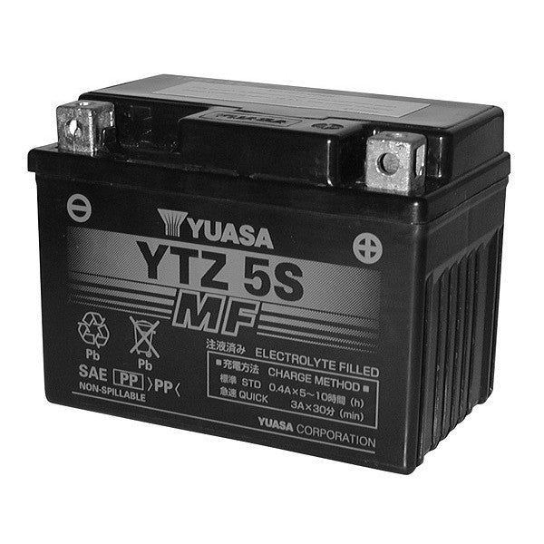 Batería para motocicleta YUASA YTZ5S (sellada con ácido incluido) 12 V/3,5 Ah