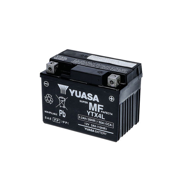 Batteria Moto YUASA YTX4L (Sigillata Attivata - Factory Sealed) 12V/3Ah