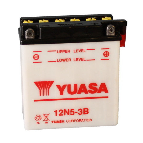 Batería de motocicleta YUASA 12N5-3B 12V/5Ah sin ácido incluido