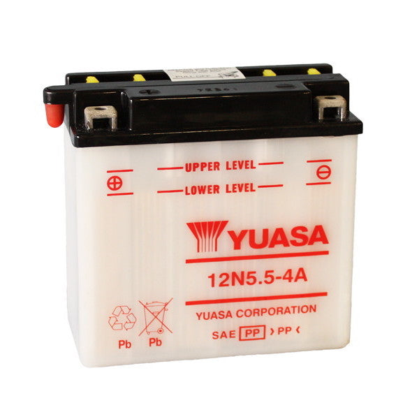 YUASA 12N5.5-4A 12V/6Ah Motorradbatterie (ohne Säure)