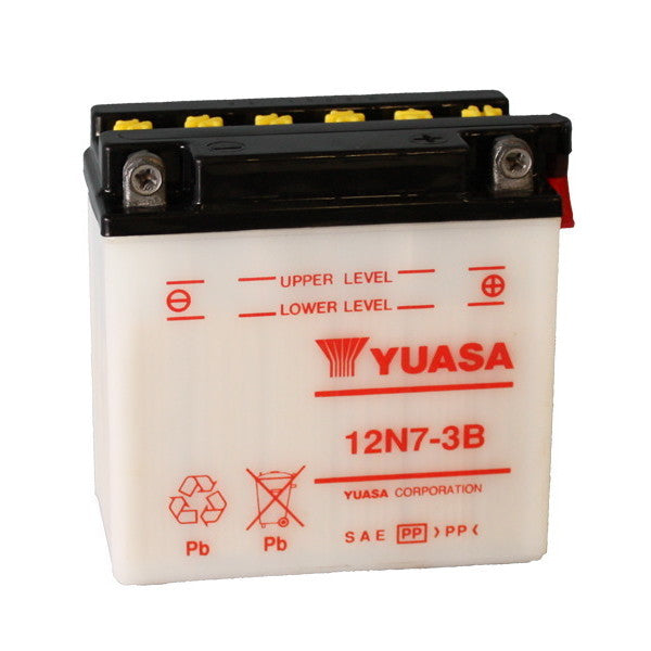 YUASA 12N7-3B 12V/7Ah Motorradbatterie (ohne Säure)