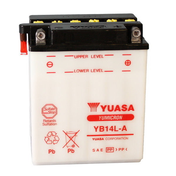 Batería de motocicleta YUASA YB14L-A 12V/14Ah sin ácido incluido