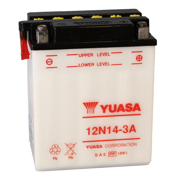 YUASA 12N14-3A 12V/14Ah Motorradbatterie (ohne Säure)