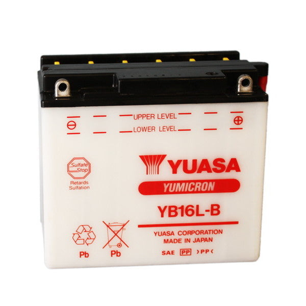 Batteria Moto YUASA YB16L-B 12V/19Ah senza acido a corredo