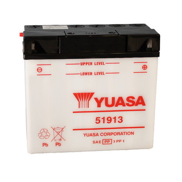 YUASA 51913 12V/19Ah Motorradbatterie (ohne Säure)
