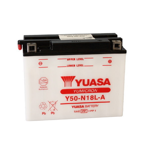 Batteria Moto YUASA Y50-N18L-A 12V/20Ah senza acido a corredo