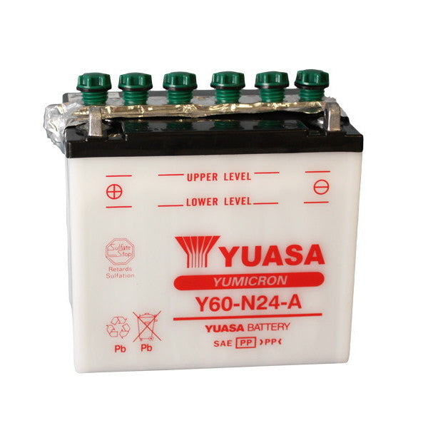 YUASA Y60-N24-A 12V/28Ah Motorradbatterie (ohne Säure)