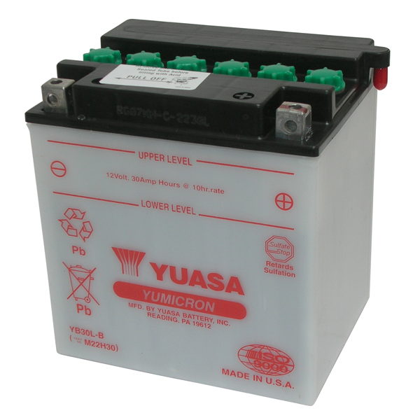 Batería de motocicleta YUASA YB30L-B 12V/30Ah sin ácido incluido