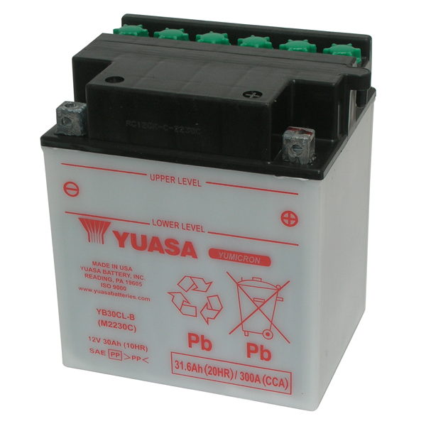 Batería de motocicleta YUASA YB30Cl-B 12V/30Ah sin ácido incluido