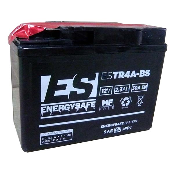 Batteria Moto Energysafe ESTR4A-BS (Sigillata Con Acido A Corredo) 12V/2,3Ah