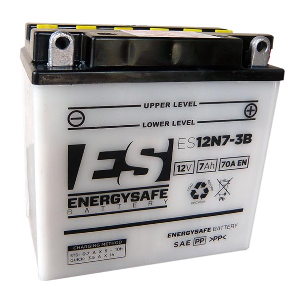 Batería de motocicleta Energysafe ES12N7-3B 12V/7Ah sin ácido incluido