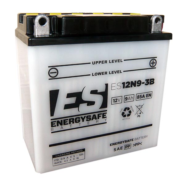 Batería de motocicleta Energysafe ES12N9-3B 12V/9Ah sin ácido incluido