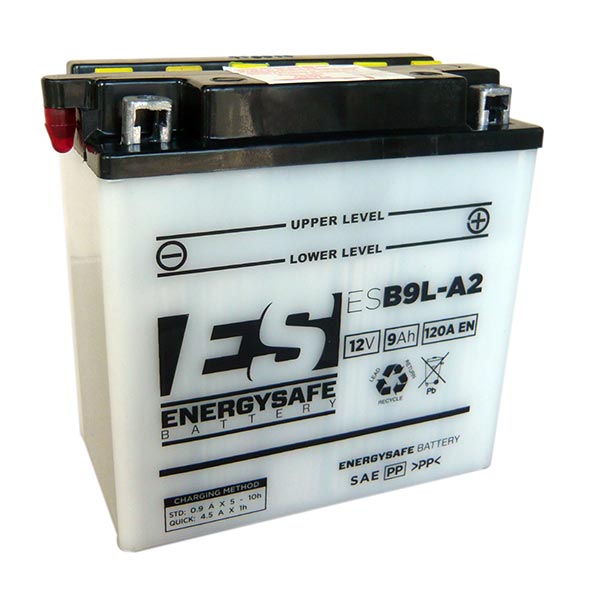 Batería de motocicleta Energysafe ESB9L-A2 12V/9Ah sin ácido incluido