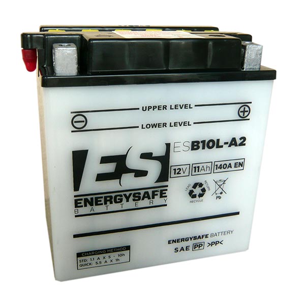 Energysafe ESB10L-A2 12V/11Ah Motorradbatterie (ohne Säure)