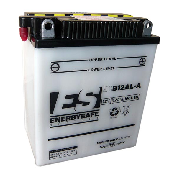 Energysafe ESB12Al-A 12V/12Ah Motorradbatterie (ohne Säure)