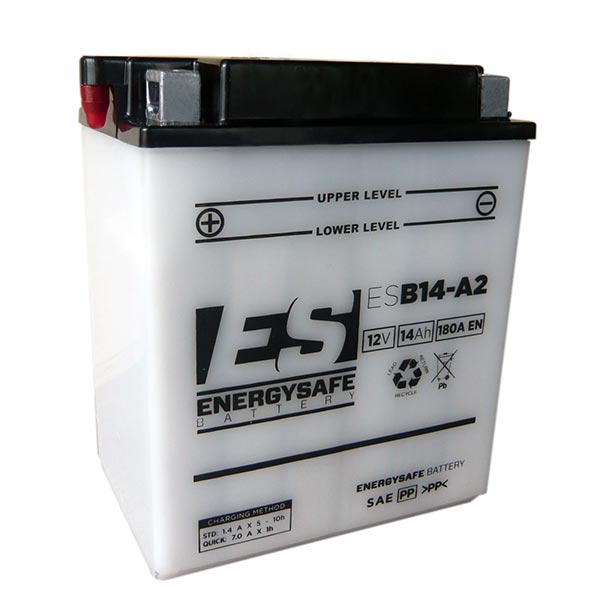 Batería de motocicleta Energysafe ESB14-A2 12V/14Ah sin ácido incluido