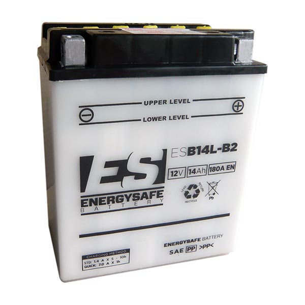 Batería de motocicleta Energysafe ESB14L-B2 12V/14Ah sin ácido incluido