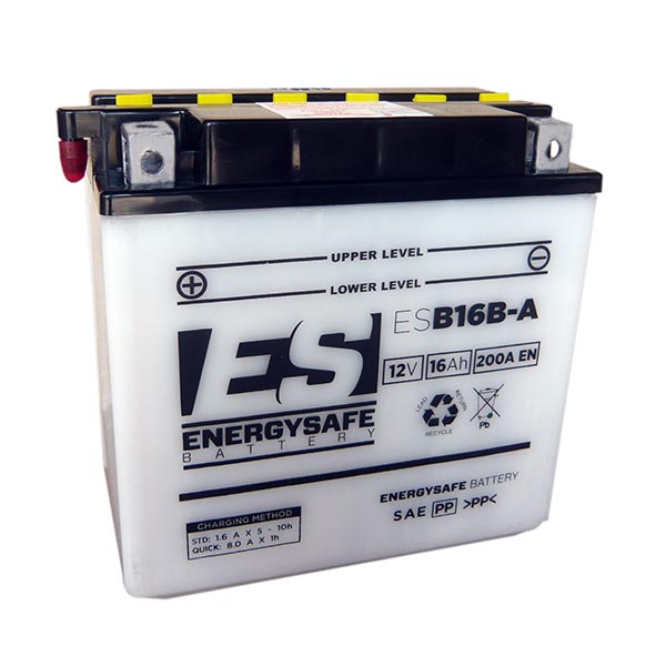 Energysafe ESB16B-A 12V/16Ah Motorradbatterie (ohne Säure)