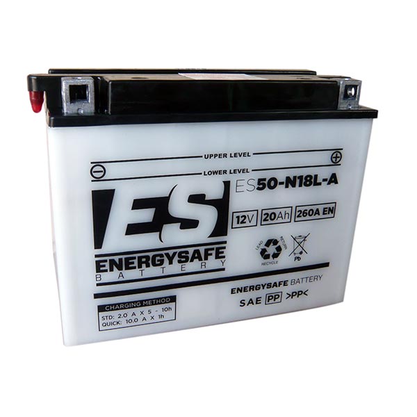 Batería de motocicleta Energysafe ES50-N18L-A 12V/20Ah sin ácido incluido