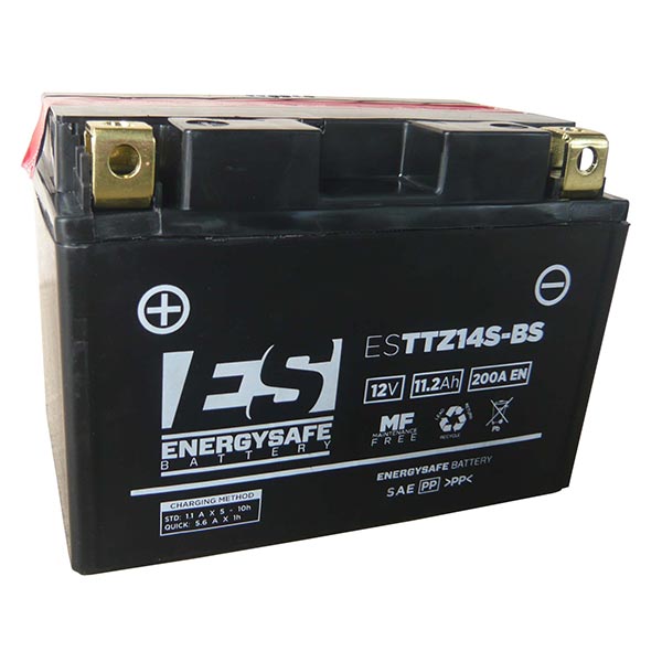 Batería para motocicleta Energysafe ESTTZ14S-BS (sellada con ácido incluido) 12 V/11,2