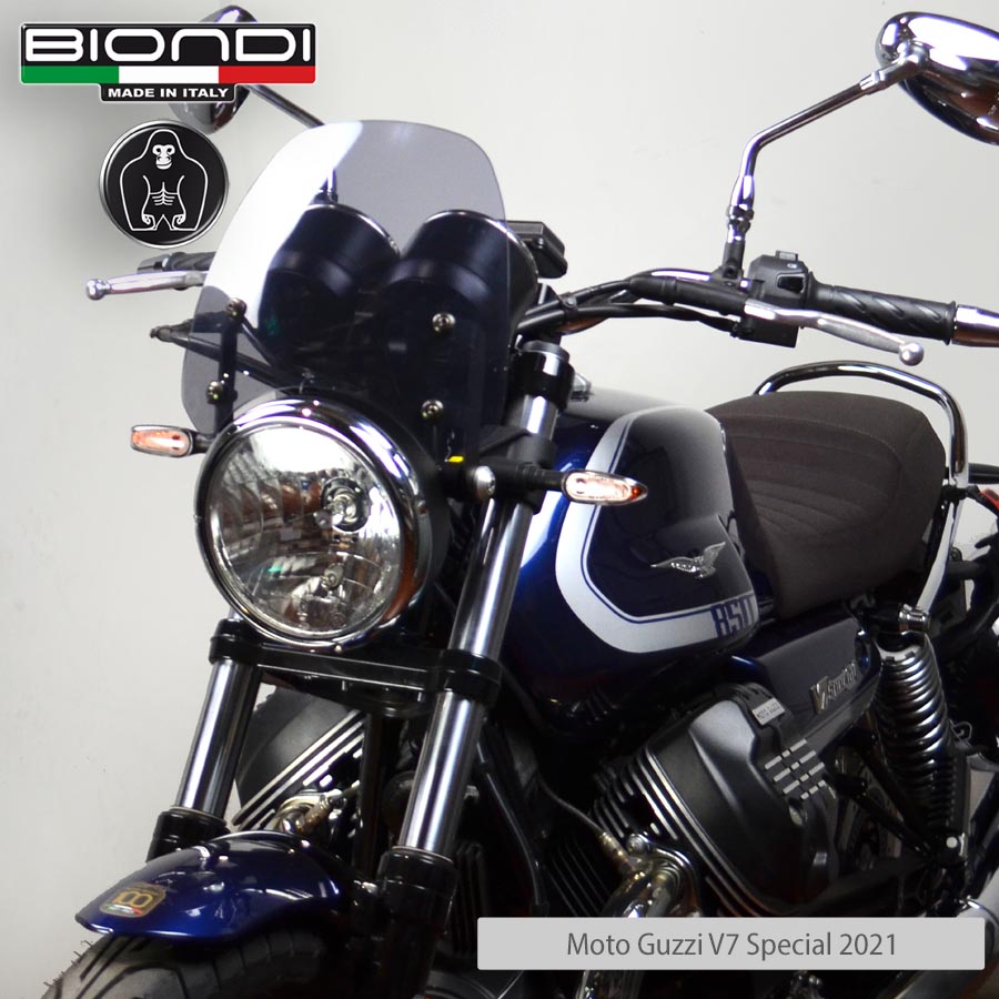 Biondi Cupolino Sport Fumè Chiaro Moto Guzzi V7 III / IV / Sport e V9 Bobber