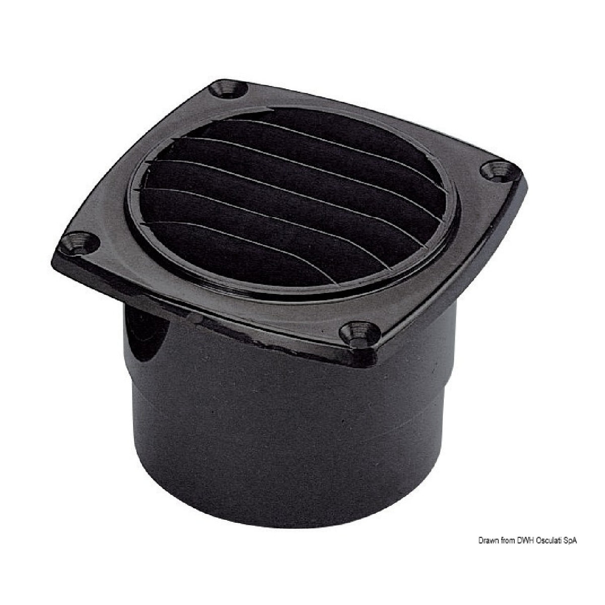 Osculati Presa d'Aria ABS con Collare 92x92 mm Bianca