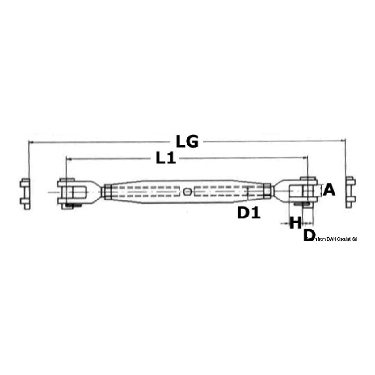 Osculati Turned Tensioner from the bar 07.192.04