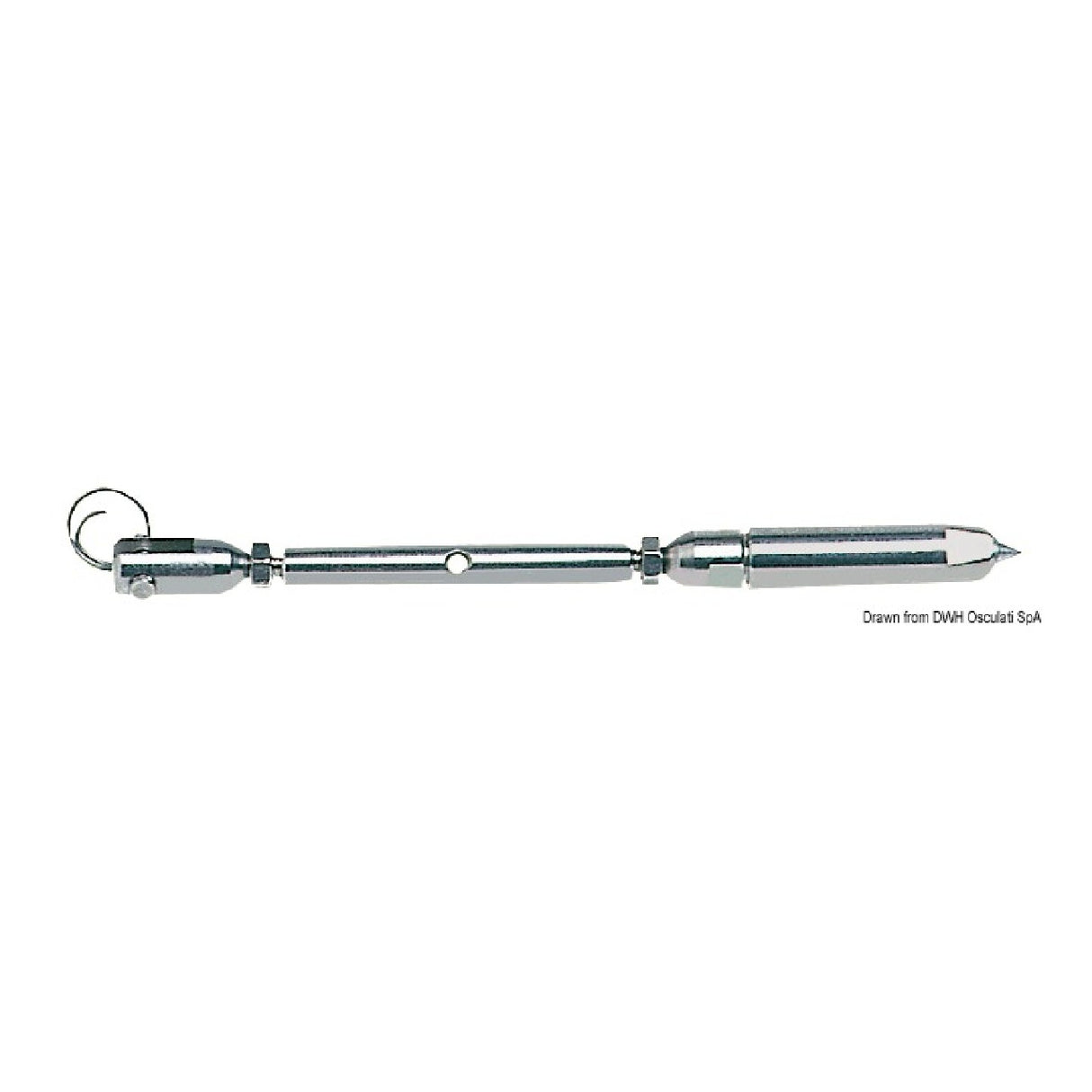 Osculati Tenditore tornito con incorporato terminale per cavo Parafil 07.196.07