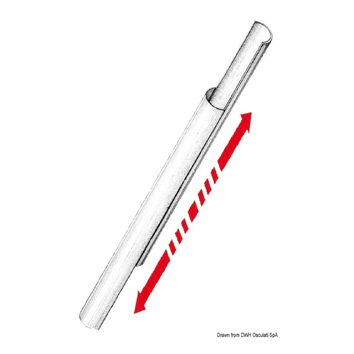 Osculati Profilo copri sartie e tenditori in alluminio anodizzato 07.595.40