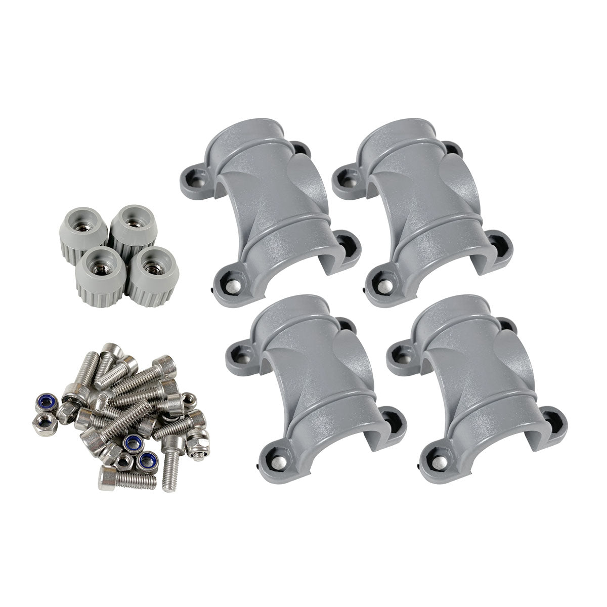 Trem Marco ajustable soporte de balsa acero inoxidable Aisi316 tubo conexiones de plástico