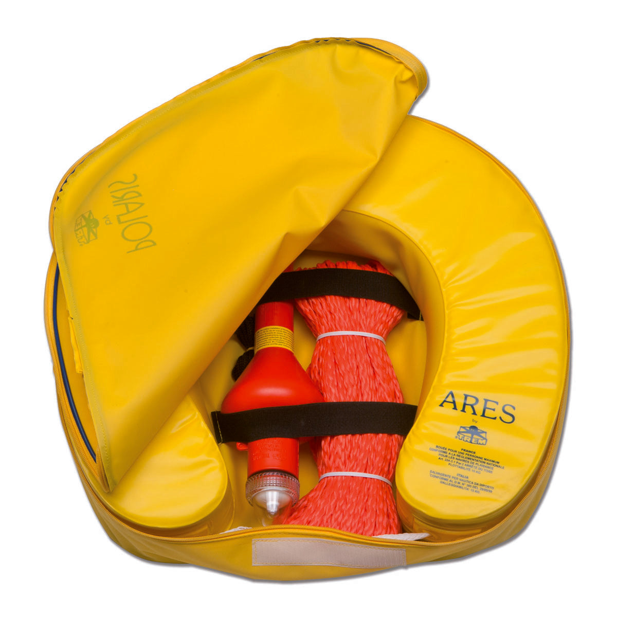 Trem Kit sicurezza POLARIS con ferro cavallo cima 30 mt boetta galleggiante