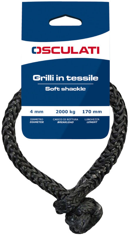 Osculati Grilli in tessile alta tenacit grigi 8 mm 08.300.08
