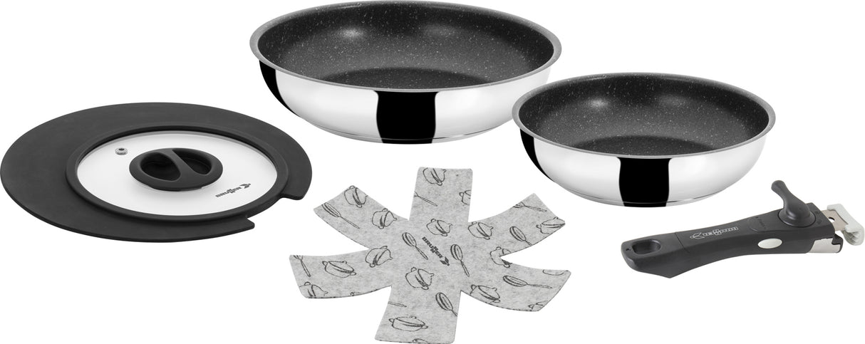Juego de utensilios de cocina para camping de doble sartén Brunner Academy