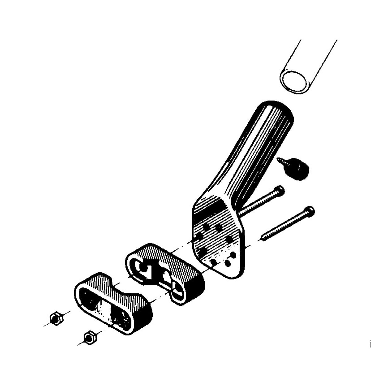 Accesorio de abrazadera para asta de bandera Trem Base Para asta de bandera de 22 mm de diámetro