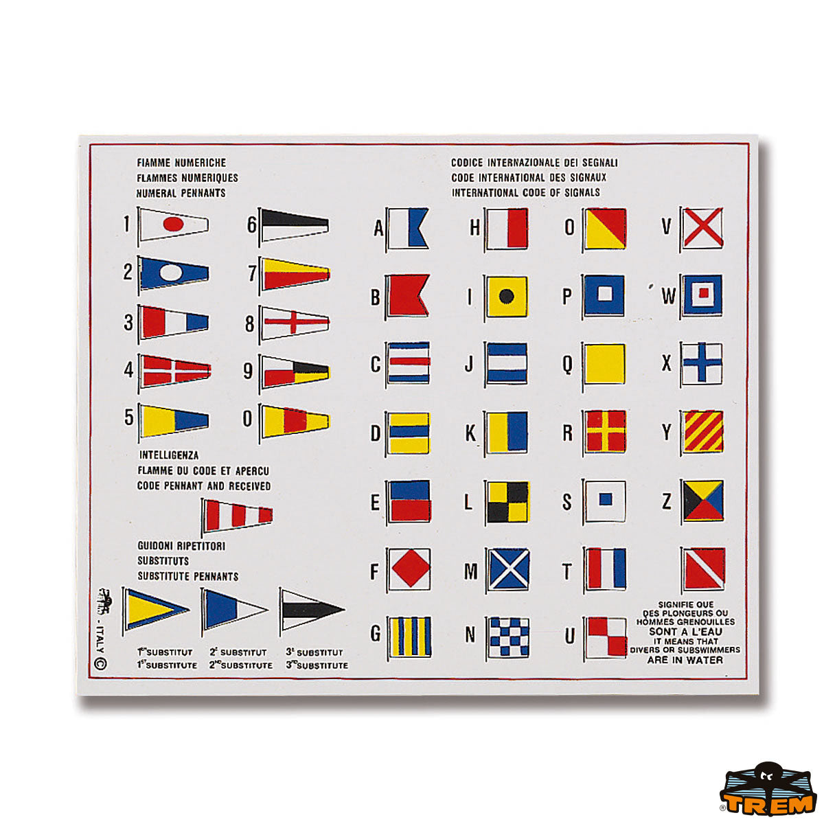 Trem Codice internazionale dei segnali mm 170x130 mm 170x130 10 pz