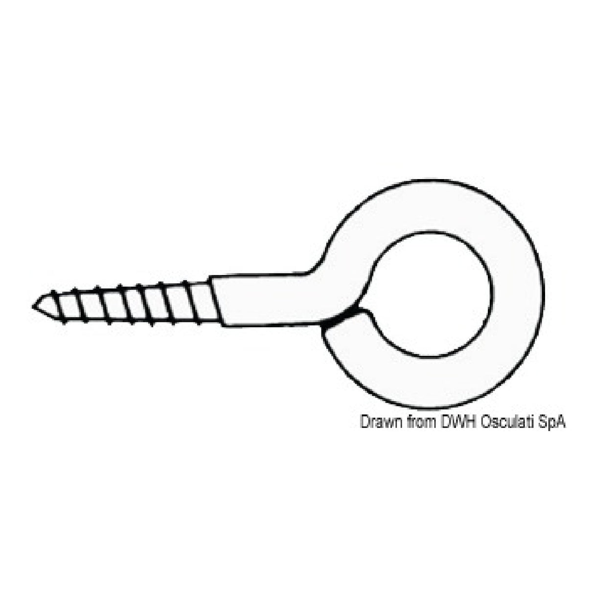 Osculati Edelstahl-Schrauböse 09.033.00