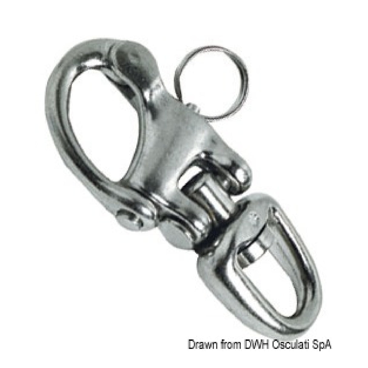 Osculati Moschettone doppio snodo in acciaio inox per spinnaker, drizze ed usi vari 09.846.01