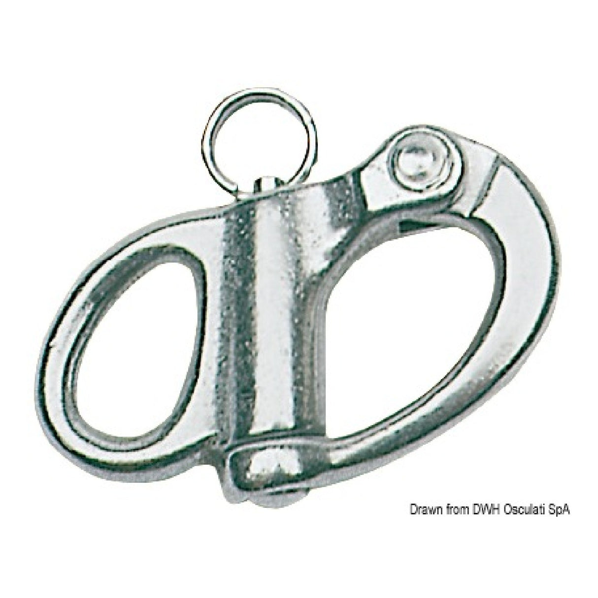 Osculati Edelstahl-Karabinerhaken für Spinnaker, Fallen und allgemeine Anwendungen 09.945.32