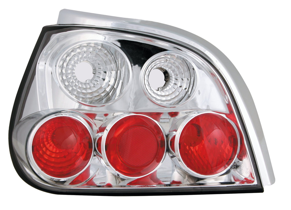 Pilot Coppia fanali posteriori - compatibile per Renault Megane (3/99-12/01) - Cromo