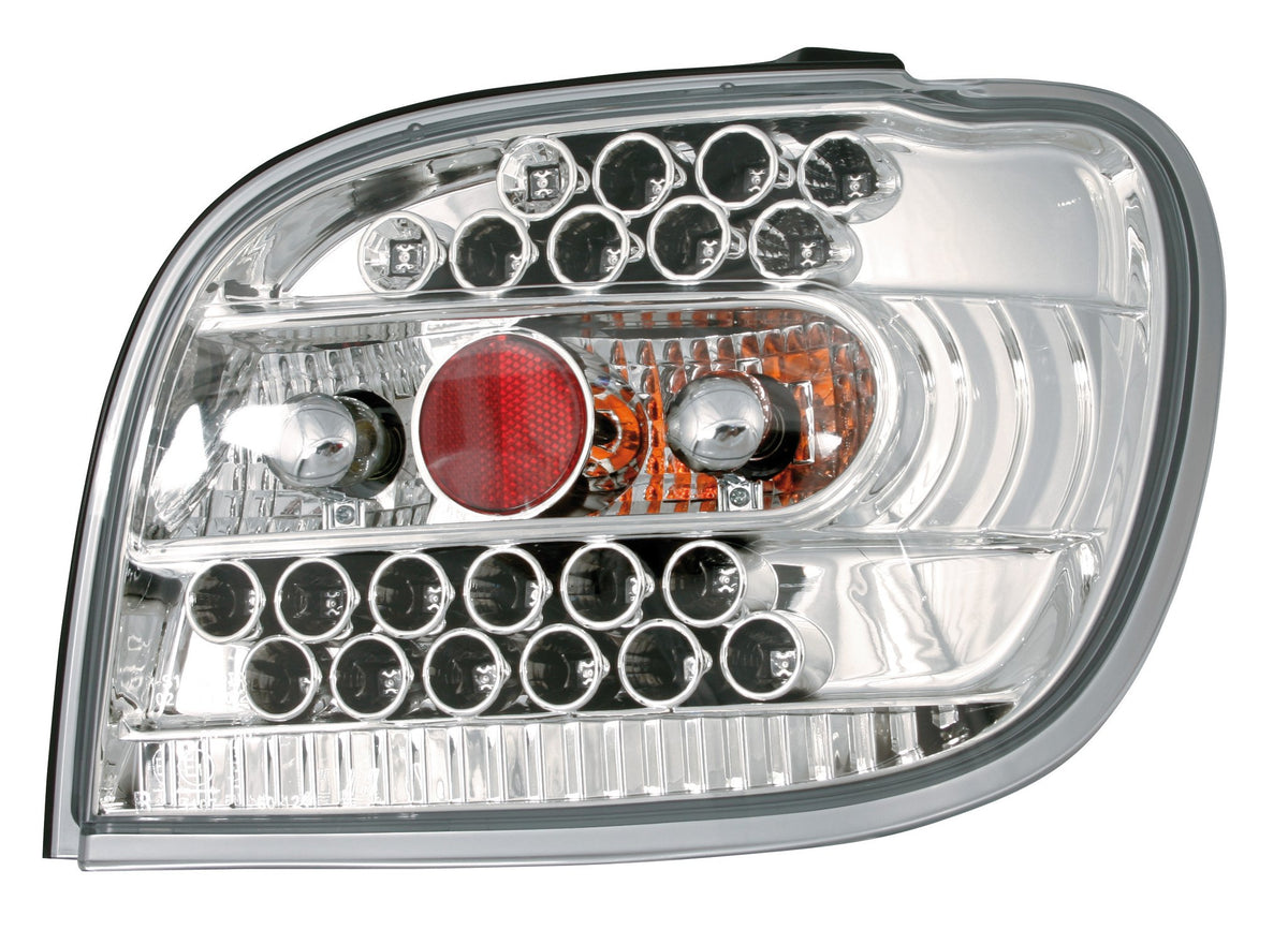 Pilot Coppia fanali posteriori LED - compatibile per Toyota Yaris (4/99>12/05) - Cromo