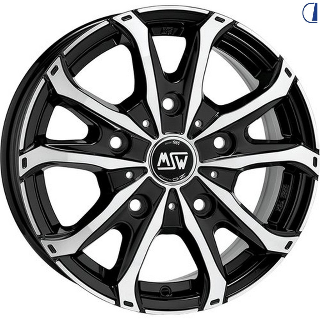 OZ MSW 48 Van cerchio in lega 6.5x16" 5/118 Gloss Black Full Polished