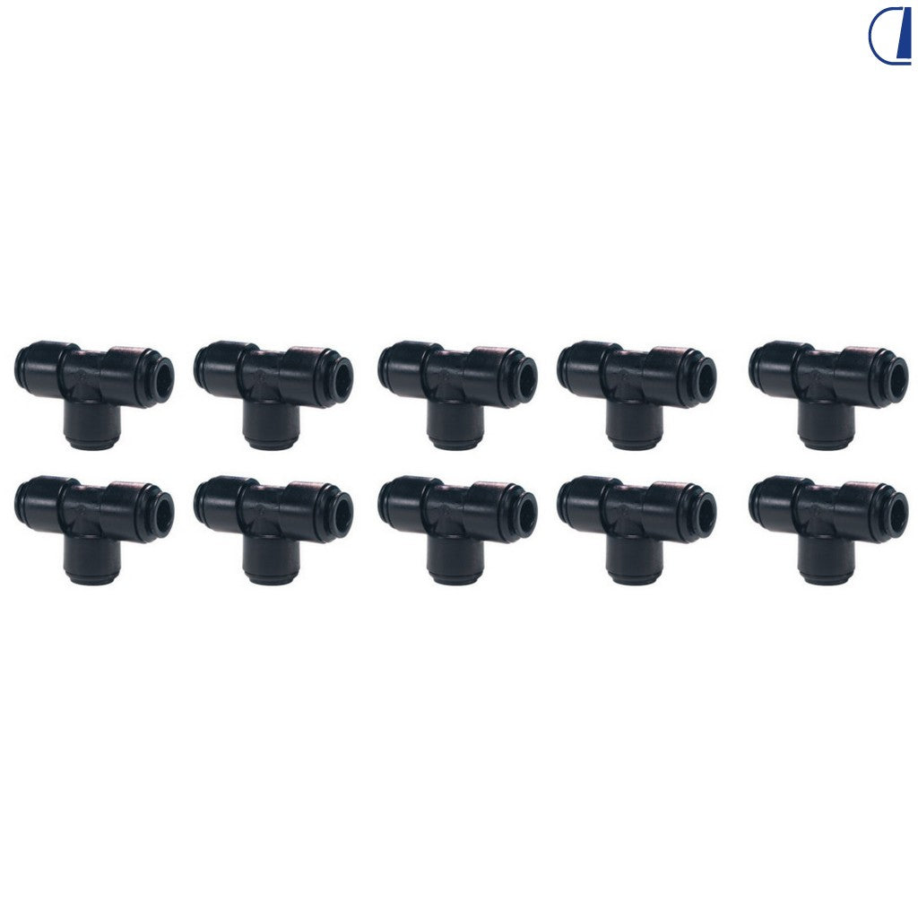 John Guest Raccordo a T intermedio a innesto rapido 12 mm – Conf. 10 pz